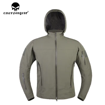 

Emersongear Man SoftShell Jackets Outdoor Camping Hiking Winter Coat Hunting Windbrer Jacket Hooded Hunt Coats EM6873