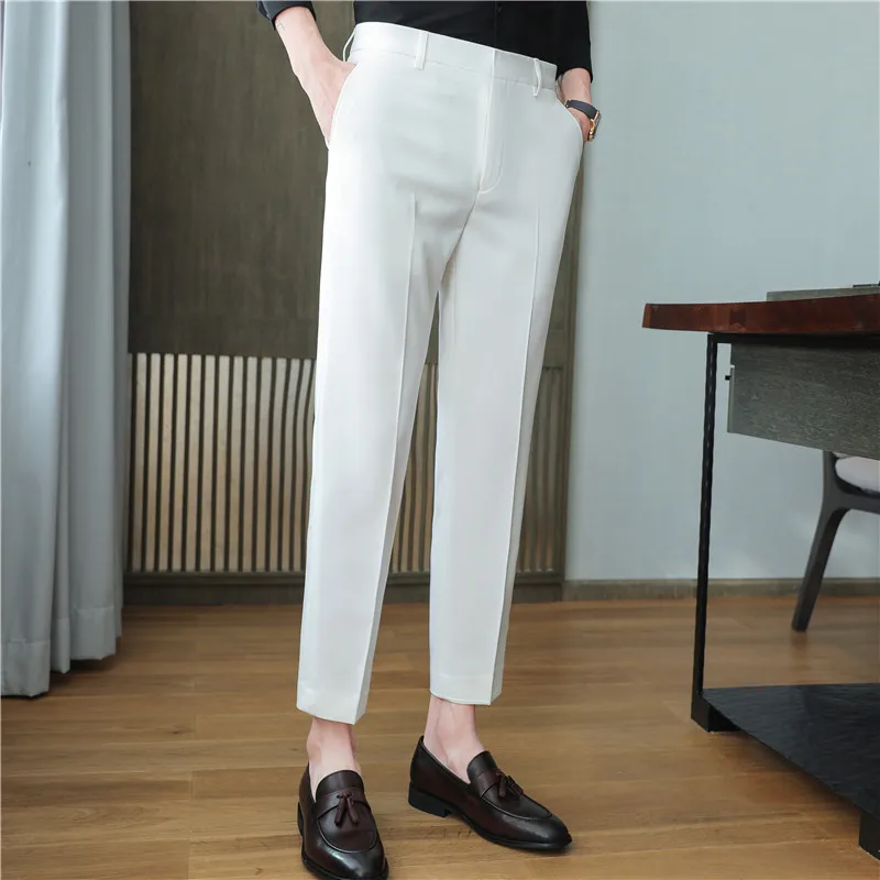 Buy Dress Pants For Men High Quality Korean Luxury Clothing Drape Suit  Pants Slim Fit Ankle Length Men's Formal Trousers All Match at Aliexpress  for . Find more , and products. Enjoy ✓Free Shipping ...
