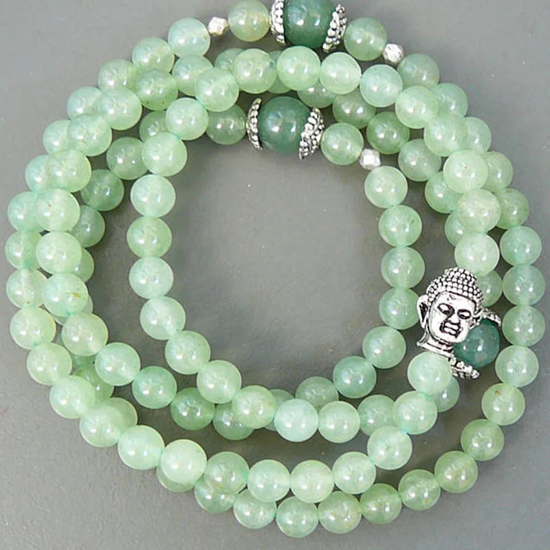 108 Angelite Mala Beads Throat Chakra Crystals Yoga Bracelet Chakra Crystals Yoga Necklace beaded bracelet,stone bead bracelet,natural stone bracelet,crystal bracelet,stone bead necklace,prayer beads