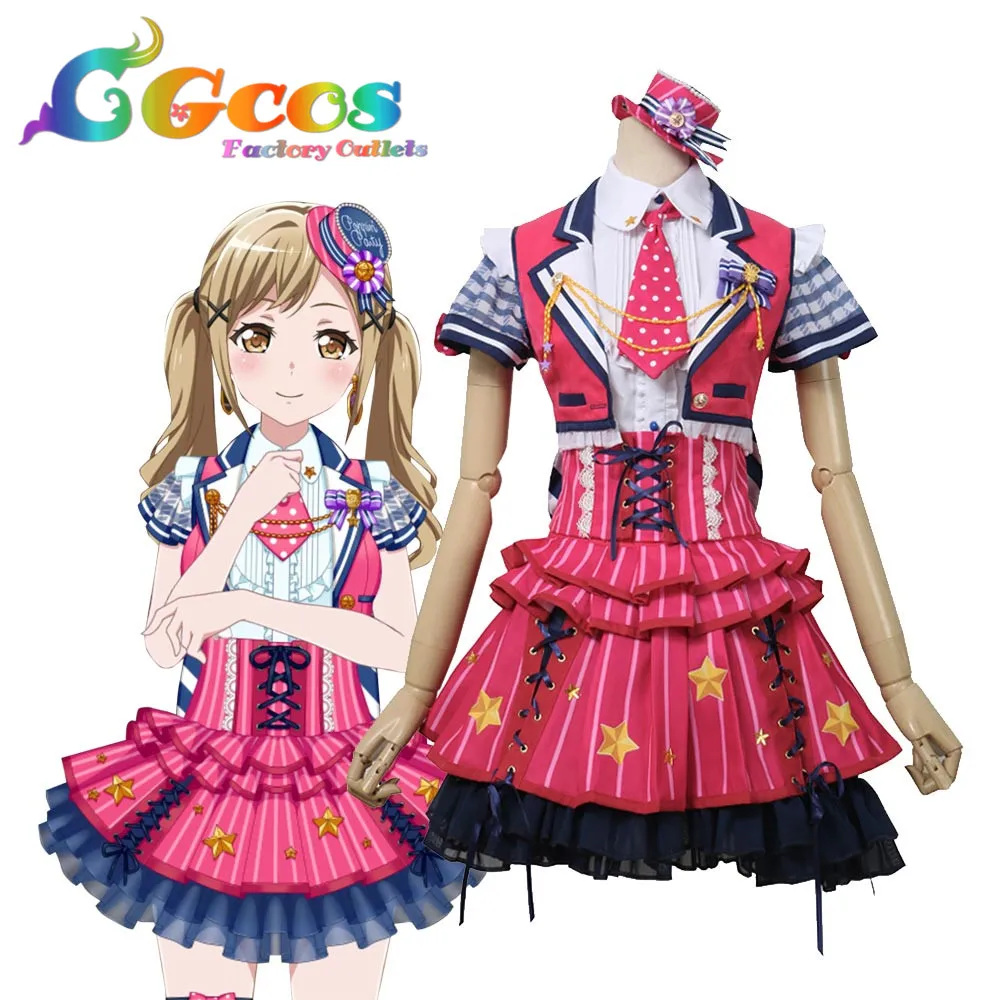 CGCOS Косплэй костюм Bang Dream! Poppin'Party Веселая звезда Ichigaya Arisa платья одежда Униформа