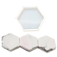 DIY cristal epoxi Octagonal Mesa molde alto espejo silicona piedra molde nórdico geométrico escayola Aroma coche Decoración(China)
