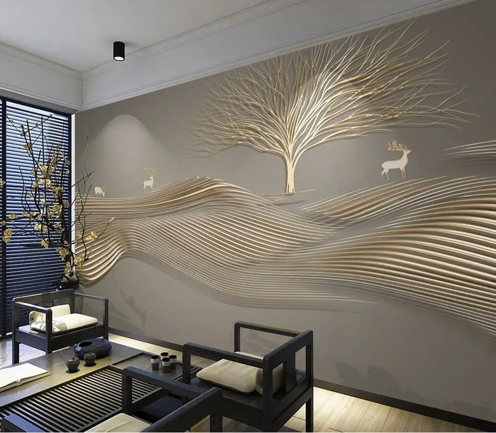 linha abstrata alce linha de fundo da 03