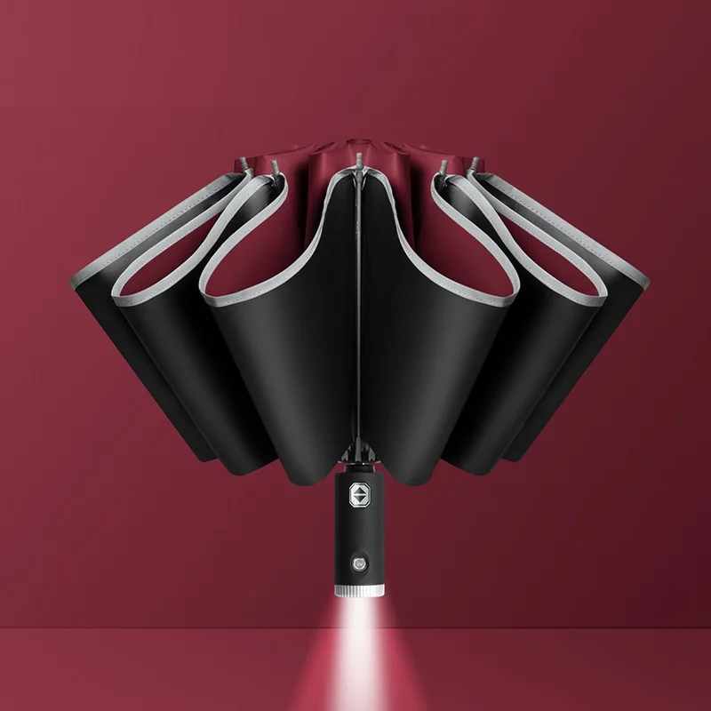 UV Automatic Umbrella With Reflective Strip Rain Wind Resistant Trip Sun Reverse Umbrellas Folding Umbrella For Xiaomi folding umbrella,automatic umbrella,sun umbrella