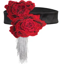 Аксессуары для латиноамериканских танцев розовый пояс-шнур эластичный со Стразами Ремни Сальса ча конкурс танцев Одежда для выступлений леди UA63