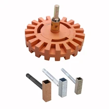 Kit d'outils de roue de gomme de retrait de décalcomanie avec 3 pièces roue de meulage commode diamant roue de meulage pierre de commode