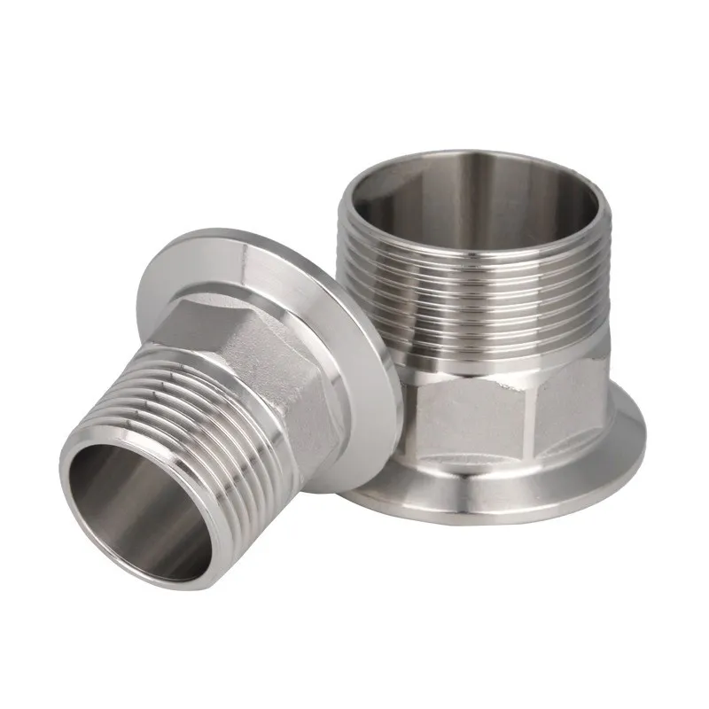 2 tri clamp fit 64mm ferrule o d sanitary 304 stainless steel tri clamp clamps clover 1/2 DN15-2DN50 Stainless Steel SS304 Sanitary Male Threaded Ferrule OD 50.5mm fit 1.5 Tri Clamp