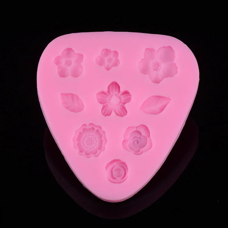 HEARTMOVE Newly arrived Exceedingly Nice flower Shape Silicone 3D Fondant Cake Mold Tools ,Chocolate Tools DIY 9315