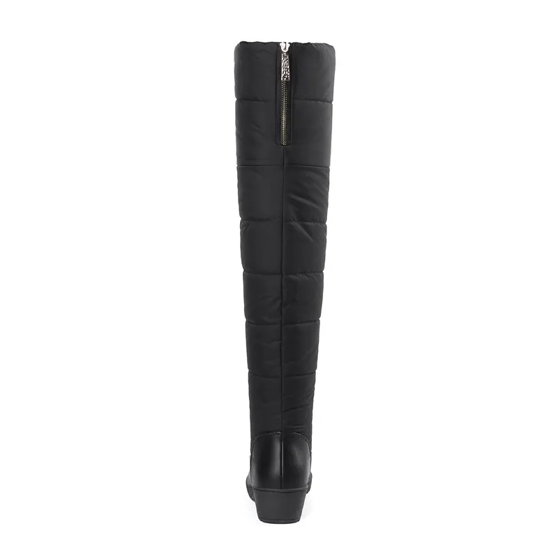 MORAZORA Fashion winter keep warm plush snow boots down over the knee boots footwear platform thigh high fur winter women