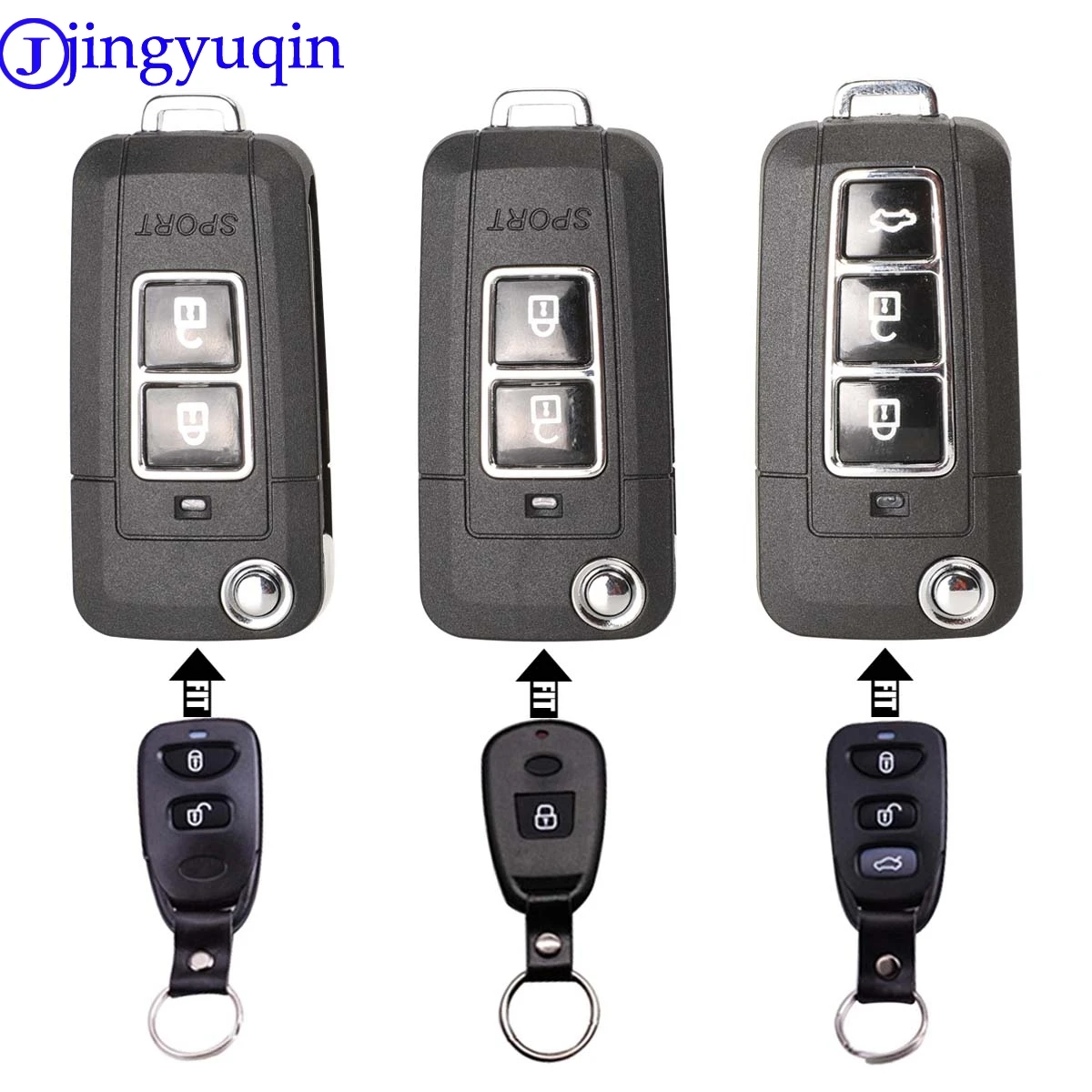 Jingyuqin модифицированный флип чехол для Hyundai Tucson ix35 Elantra Accent SANTA FE 1 2 + 3 1|Ключ от авто| |