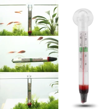 

Glass Floating Thermometer With Suction Cup Mini Thermometer Fish Tank Wall Diving Temperature For Fish Tank Aquarium