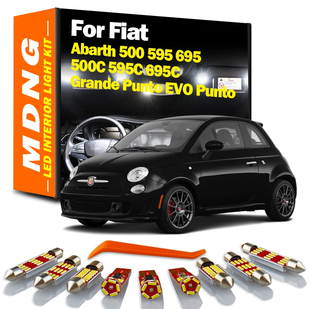 MDNGLEDInteriorDomeTrunkLightKitForFiatAbarth500595695500C