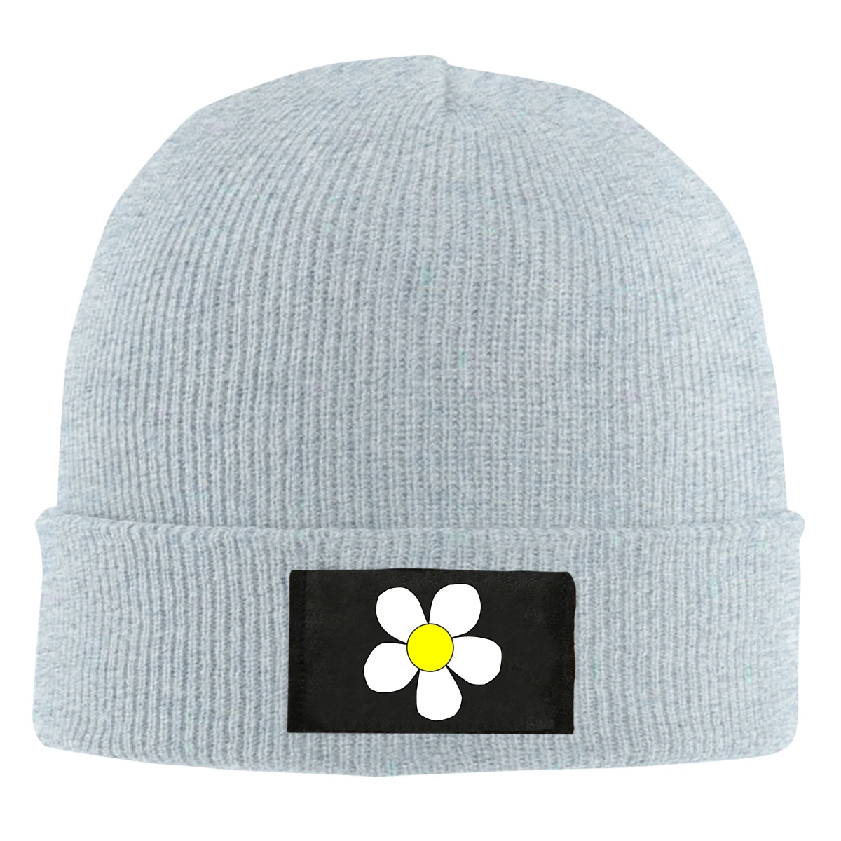 Daisy Black Beanie Мужская Женская Зимний теплый для катания на лыжах кепка вязаная шапка с черепом