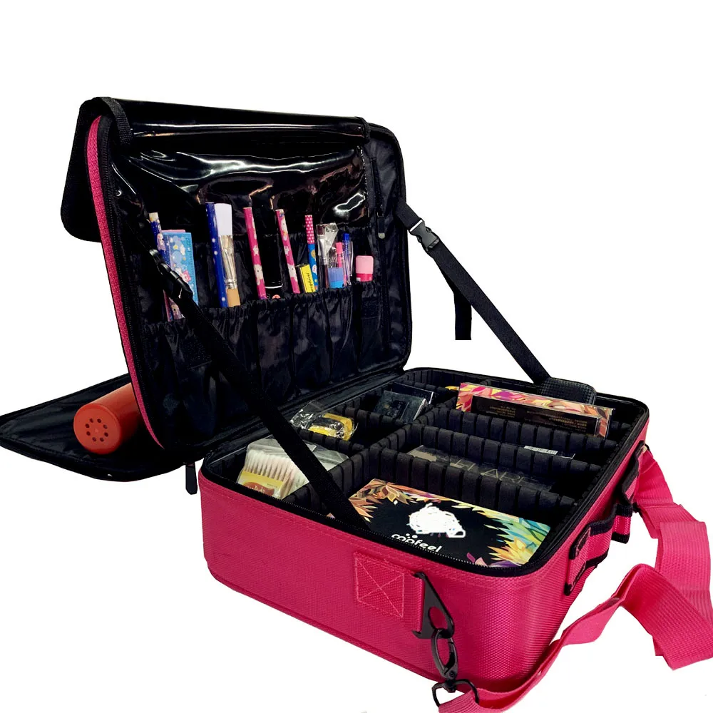 

2019 Professional Cosmetic Bag Organizer Women Travel Make Up Cases Large Capacity Cosmetics Suitcases For Makeup Beauty Case
