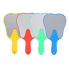 4 Colors Useful Cute Hand Mirror Tooth Shaped Plastic Handle Oral Teeth Care Unbreakable Patient Dental Mirror Tool For Dentists 3