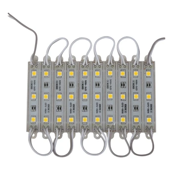 

1*10pcs 5050 SMD 3 LED Module LED Strip String Light Waterproof DC 12V warm white