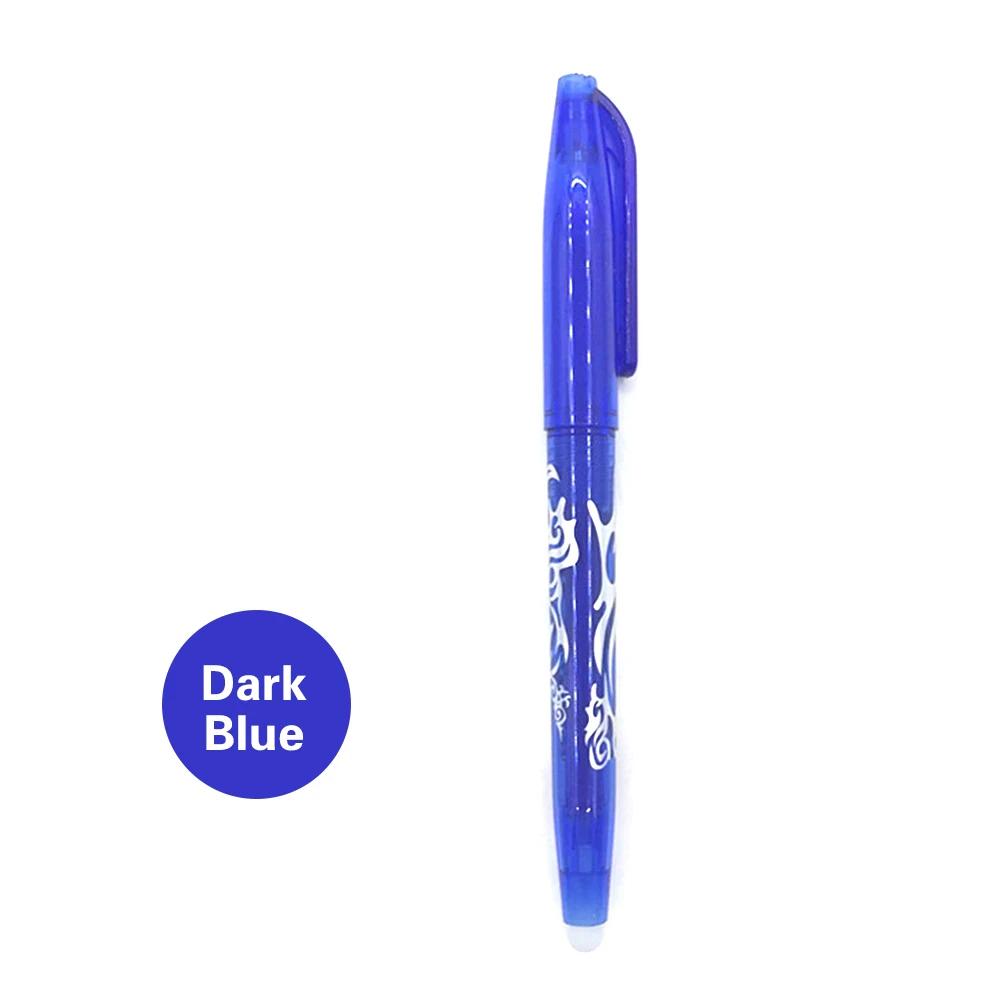 Dark Blue Цветные стираемые шариковые ручки с драконом, синяя черная ручка, распродажа, подарки, бутик, канцелярские принадлежности для студентов офисные ручки для письма - Цвет: Dark Blue