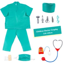 Детский костюм врача хирургический костюм Ролевые игры дом Моделирование игрушки доктор мультфильм ветеринарный профессиональный опыт