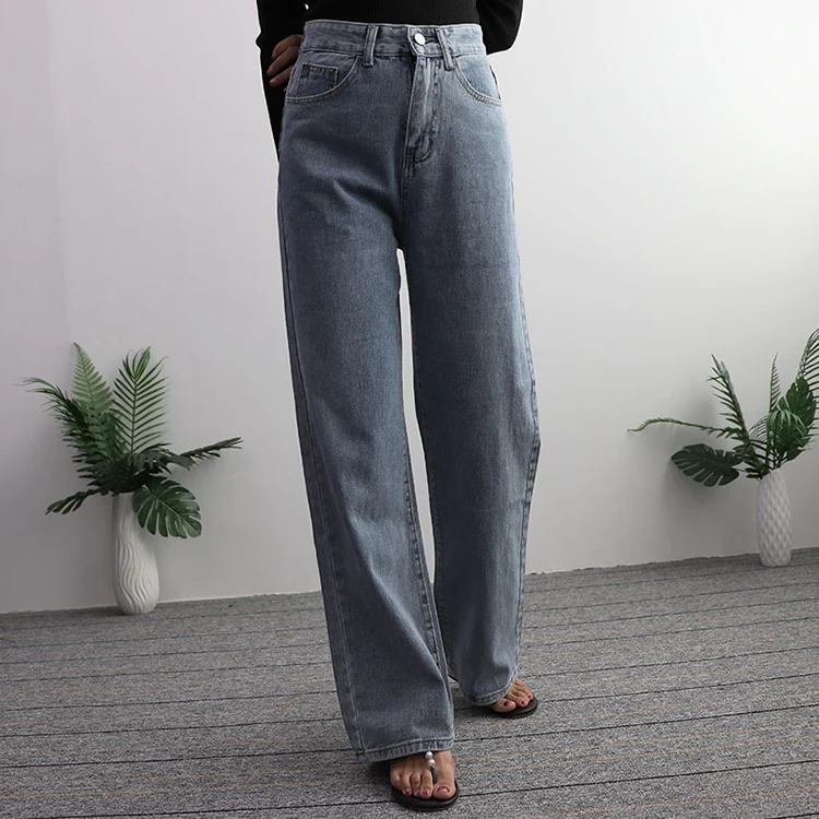 Wide leg jeans women tejanos high waisted jeans vintage women's female loose ladies jeans for women femme boyfriend pants