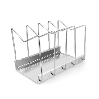 

Kitchen Organizer Pot Lid Rack Stainless Steel Spoon Holder Pot Lid Shelf Cooking Dish Rack Pan Cover Stand Kitchen Accessories