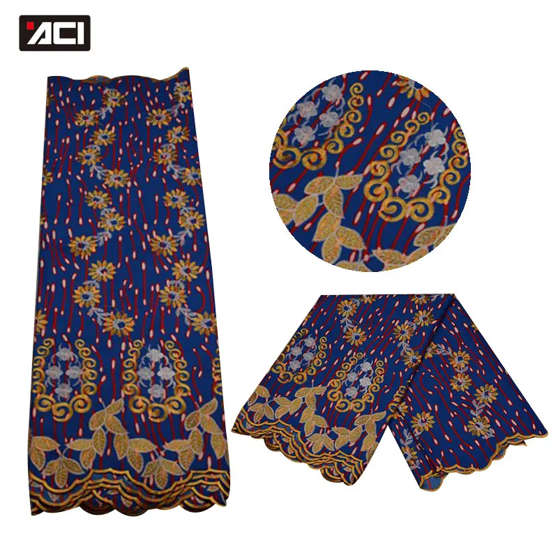 

ACI New 6 Yards African Wax Lace Fabric Ankara African Print Polyester Tissu Africain Veritable Wax Ankara Lace Fabric For Dress