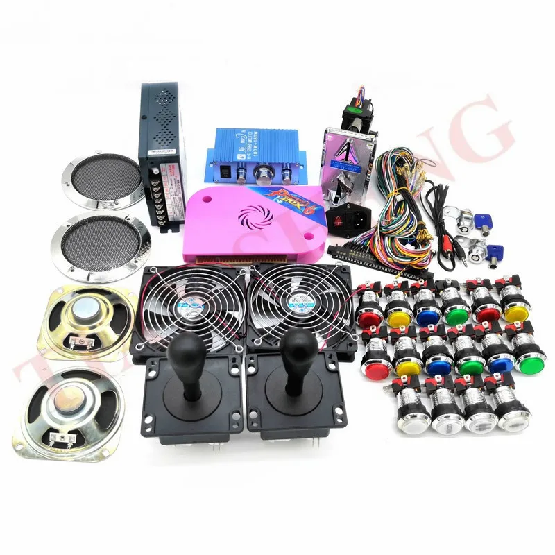 

Original Pandora Box 6 1300 Games Set DIY Arcade Kit Push Buttons Joysticks Arcade Machine Bundle Home Cabinet with manual 5.0