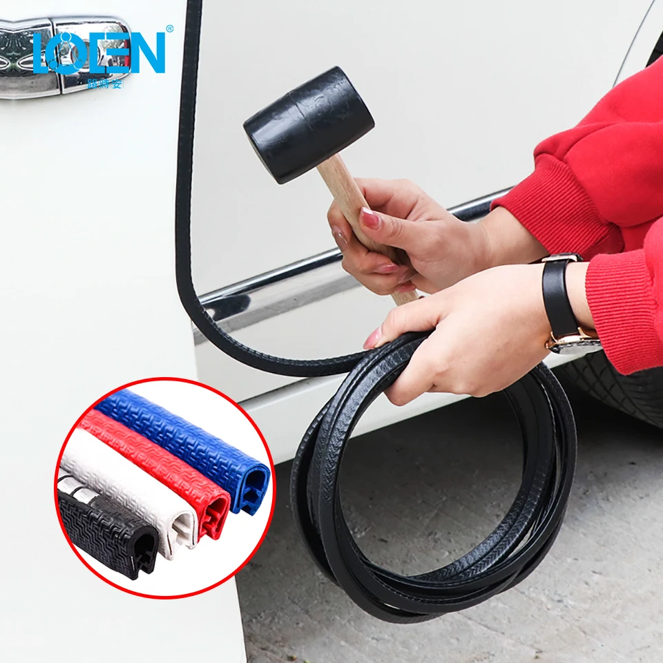 

LOEN Car Door Side Universal Safety Edge Guard Strip Scratch Protector Anti-collision Corner Bumper Strip Car Styling