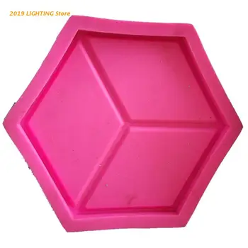 

Hexagon Geometric Concrete Wall Tile Brick Silicone Mold Background Decoration