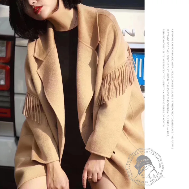 

Autumn Spring Vintage 100% Wool Coat Female Elegant Ladies Woolen Jacket Women Manteau Femme Hiver 2020 Korean Blend Coats 6302