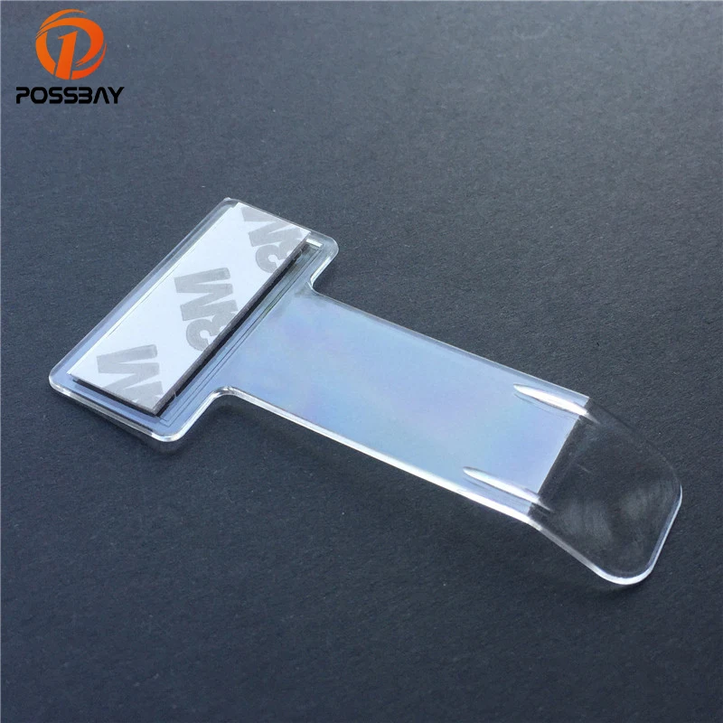 POSSBAY Car Parking Ticket Holder Clip Stickers Auto Hook Organizer Accessories Windshield Card Fastener Sticker Interior Parts |