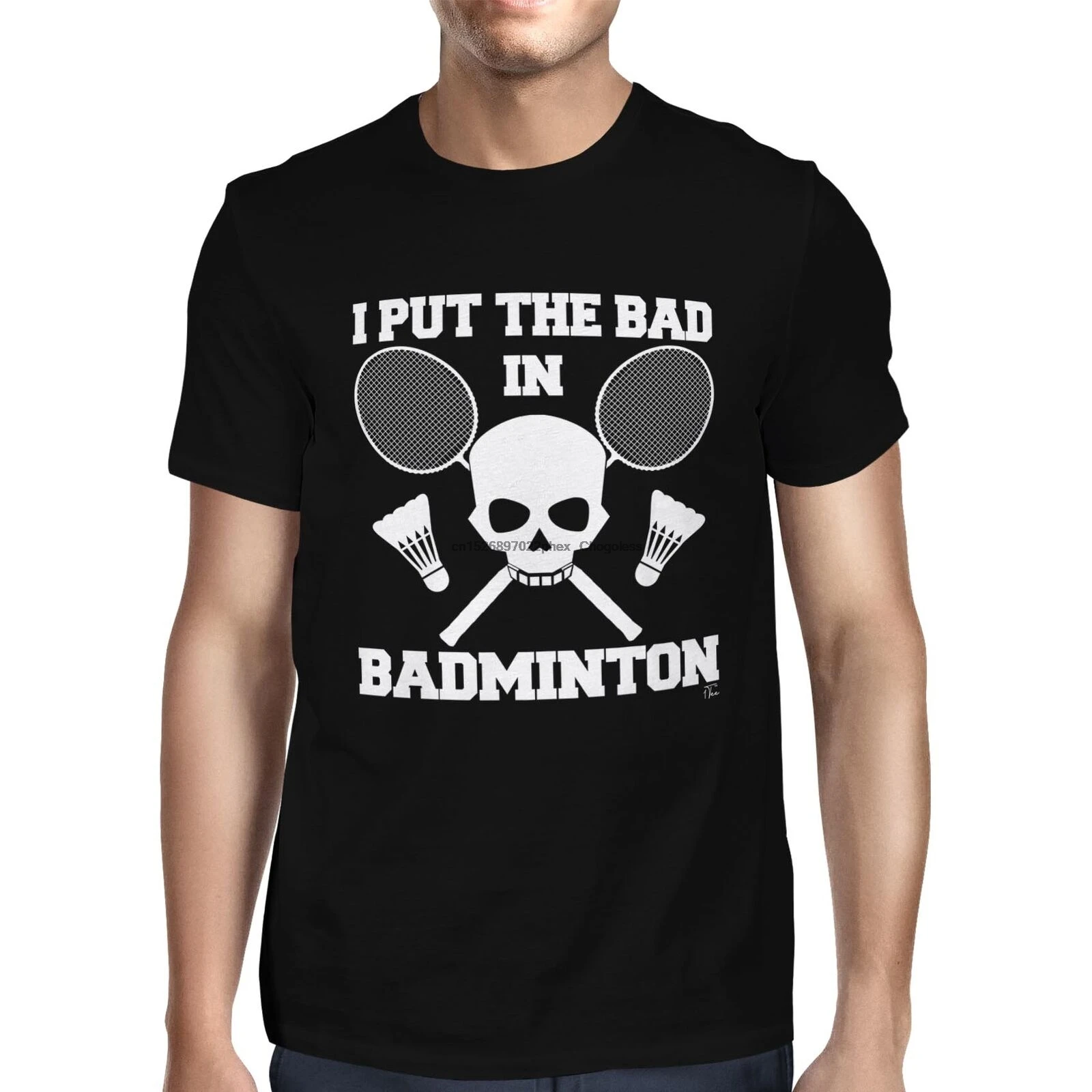 1 Мужская футболка для бадминтона I Put The Bad | одежда