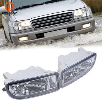 

POSSBAY Auto Clear Lens Fog Light Housing Front Foglamp for Toyota Land Cruiser(J100/J105) 1998-2007 Auto Side Replacement