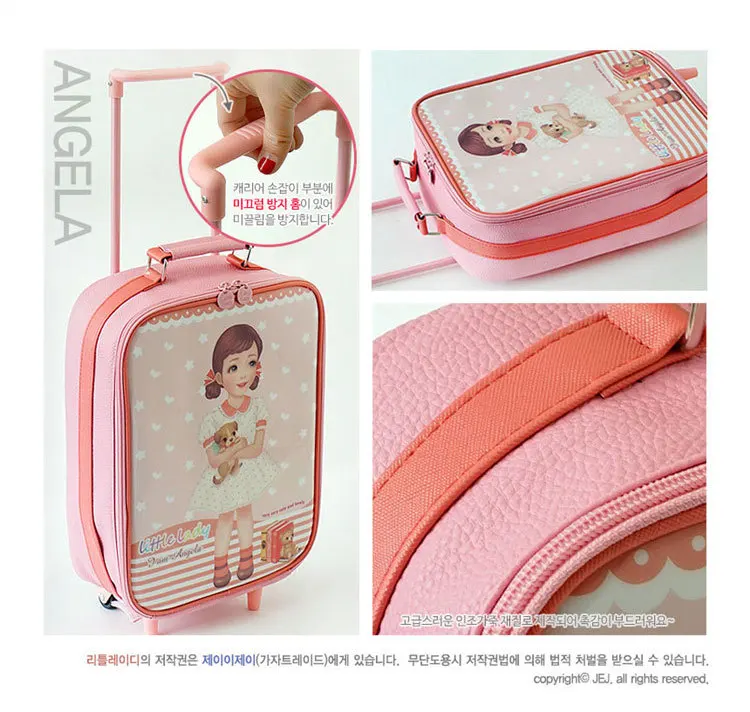 Cartoon Kids Suitcase for Boys Girls Wheeled Suitcase Child Luggage Travel Trolley Suitcase Children Rolling Luggage Suitcase