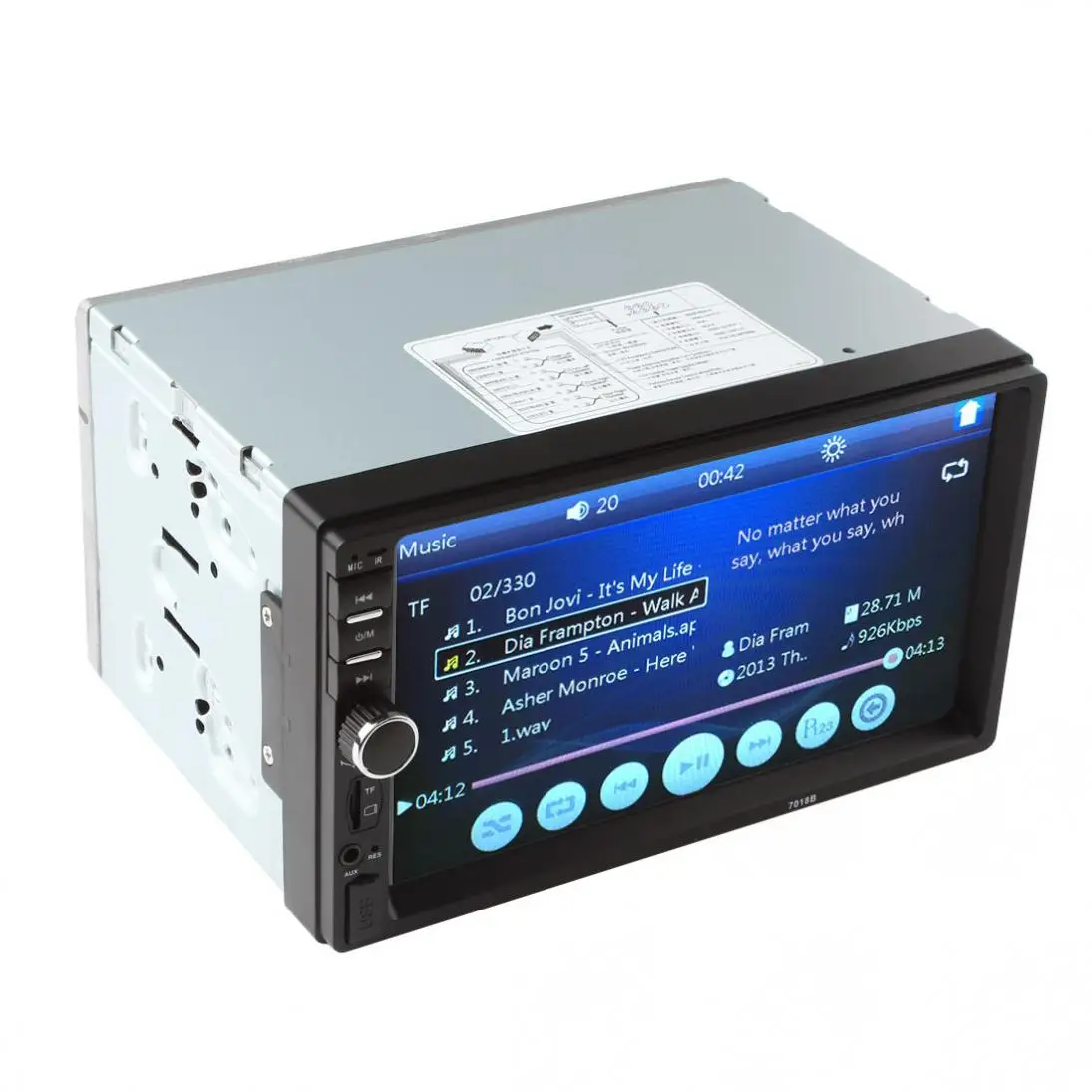 7018B 7 дюймов lcd HD двойной DIN In-Dash сенсорный экран Bluetooth стерео FM MP3 MP5 радио плеер с беспроводным пультом дистанционного управления