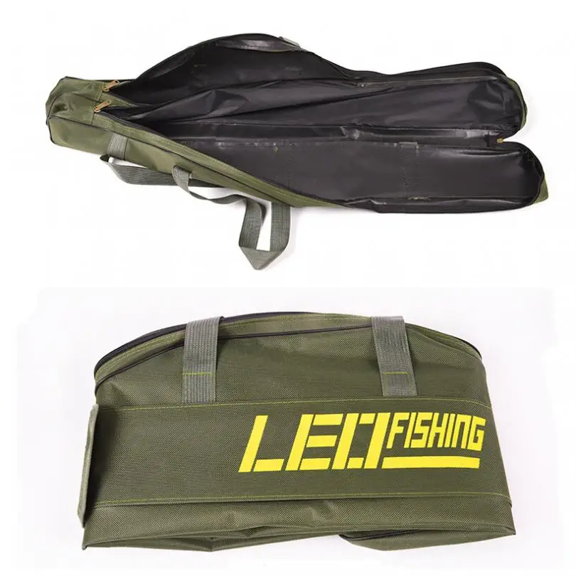 Skup 1.5M 2 przegródki uniwersalna składana torba na wędkę Oxford tkaniny wędkarskie przechowywanie sprzętu torba