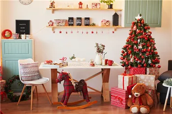 

Vinyl Custom Photography Backdrops Prop Christmas day and Wood Planks theme Photo Studio Background M191102-9788