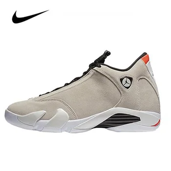 

Original Jordan Nike Air Jordan 14 Retro Desert Sand Men's Basketball Shoes High Top Basketball Unisex Women Shoes 487471-021