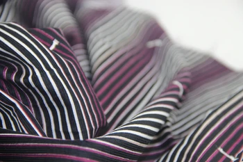 

Free ship Soft feel mid-weight high quality corduroy fabric black and purple stripe printed price for 1 meter 140cm