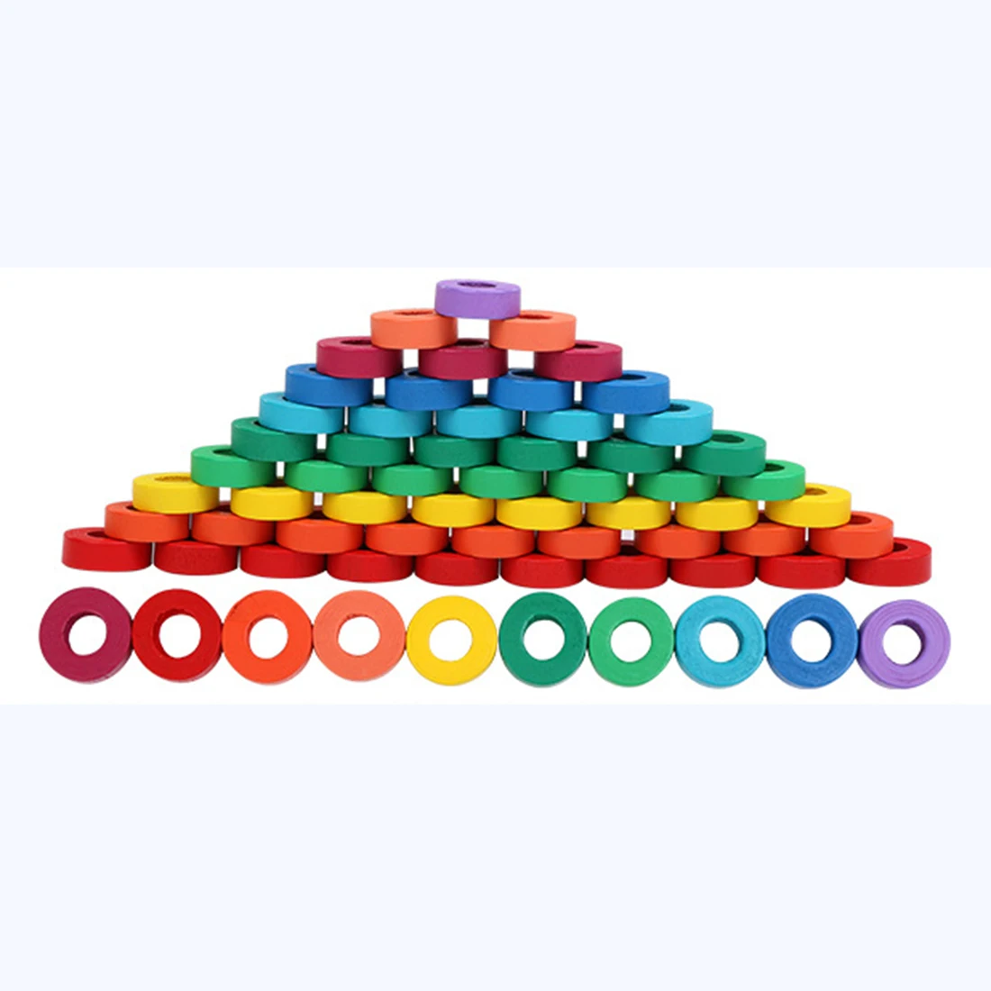 

3-In-1 Wooden Math Toy Digital Log Board Toy Educational Toy
