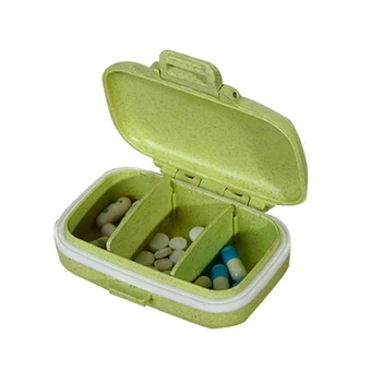 

Wheat straw medicine box portable medicine box portable medicine box mini storage dispensing box portable medicine box for