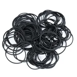 Durable Stretchable Black Rubber Bands for Home, Office, and Craft Use (50Pcs)