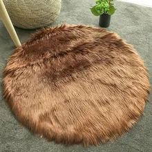 Пушистые ковры 90X90 см, ковер для стула, шерстяной ковер, разноцветный круговой коврик для спальни, домашний диван для гостиной