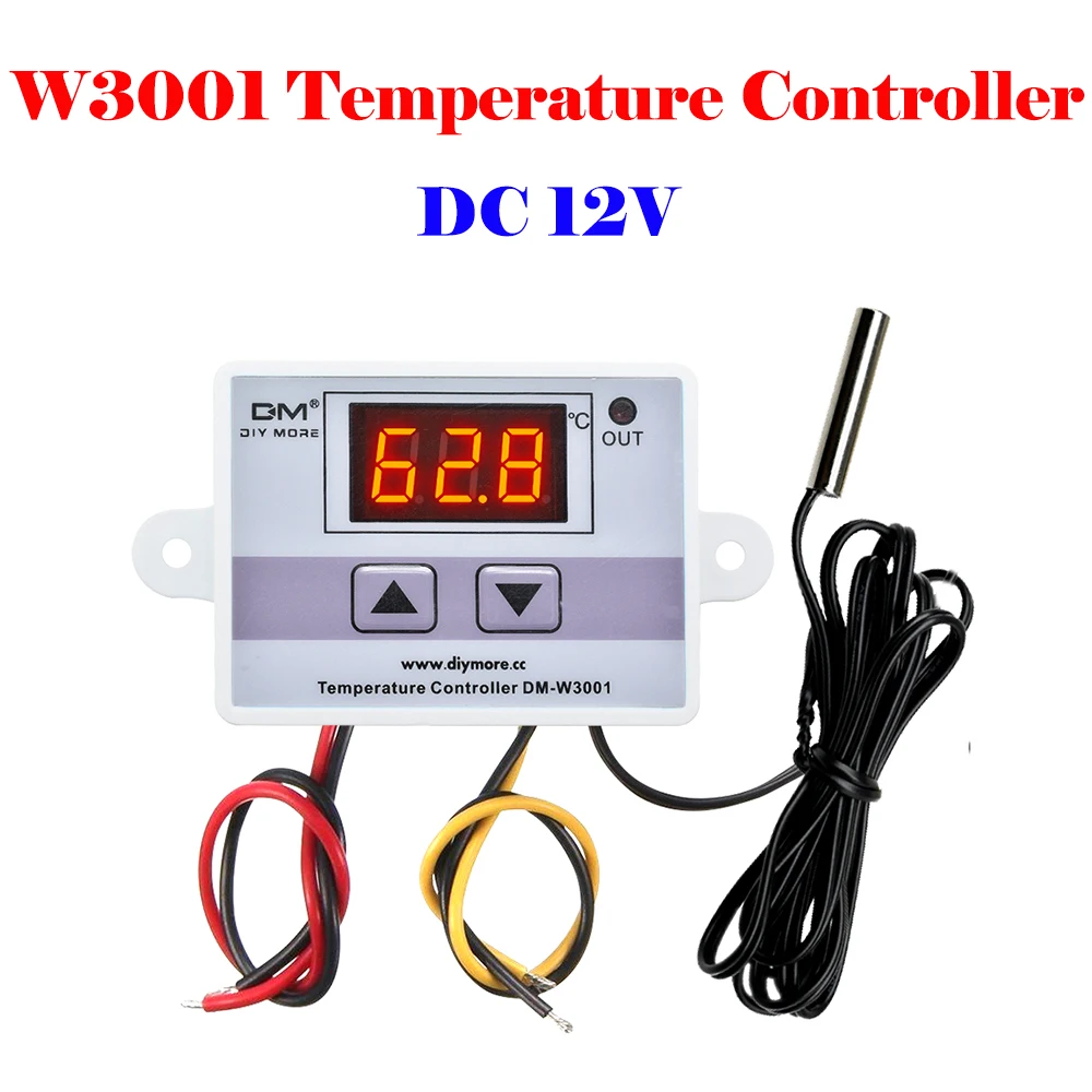 DC 12V 24V AC 110V 220V цифровой регулятор температуры и влажности Термостат гигрометр термометр инкубатор для аквариума - Цвет: W3001 12V
