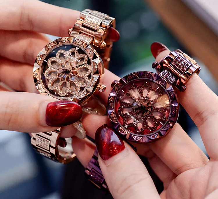 2019montre femme marque de luxe Модные женские магнит Каменный Пояс на стальном браслете часы