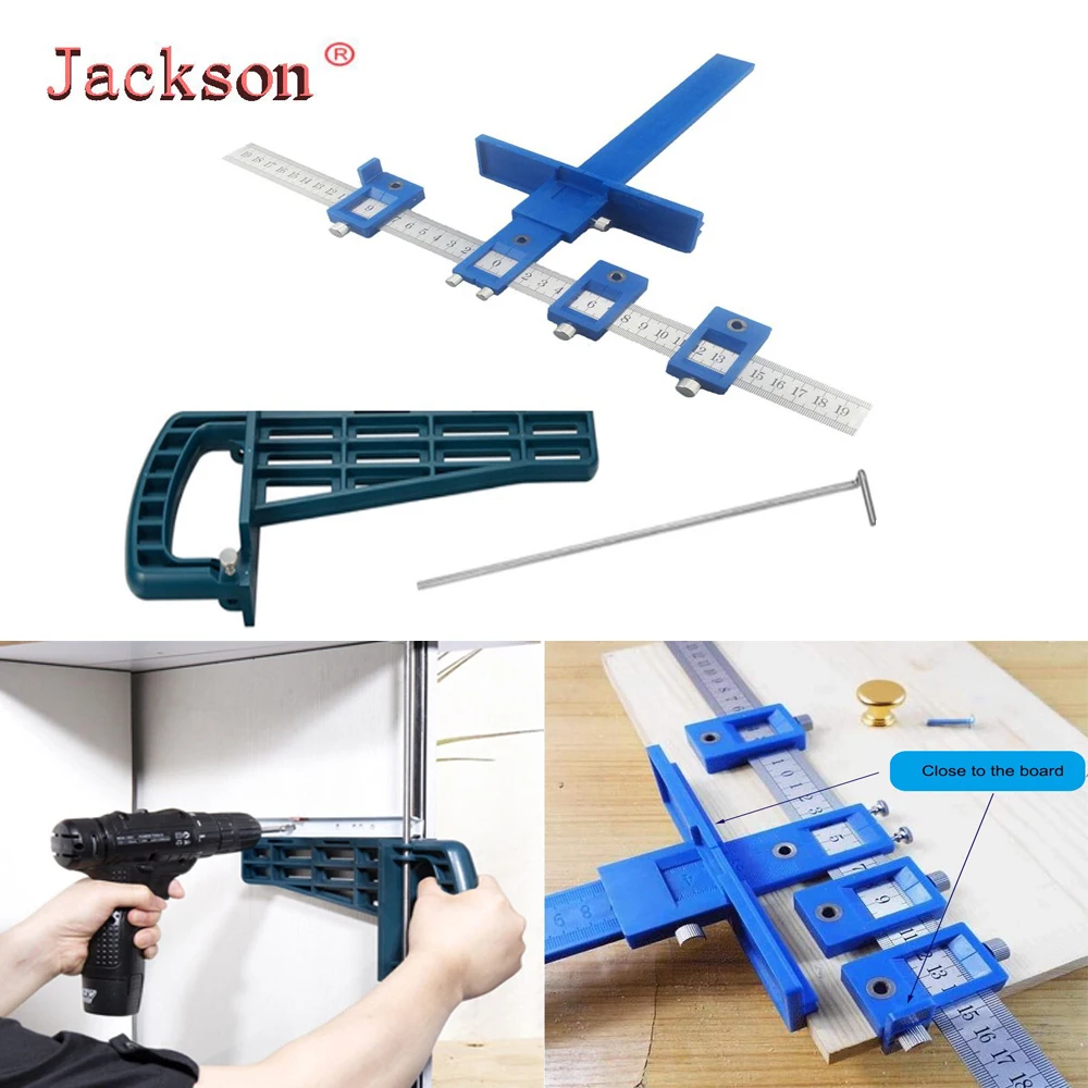  Power Tools Punch Locator Drill Guide Sleeve Cabinet Hardware JigTemplate Wood Drilling Dowelling f