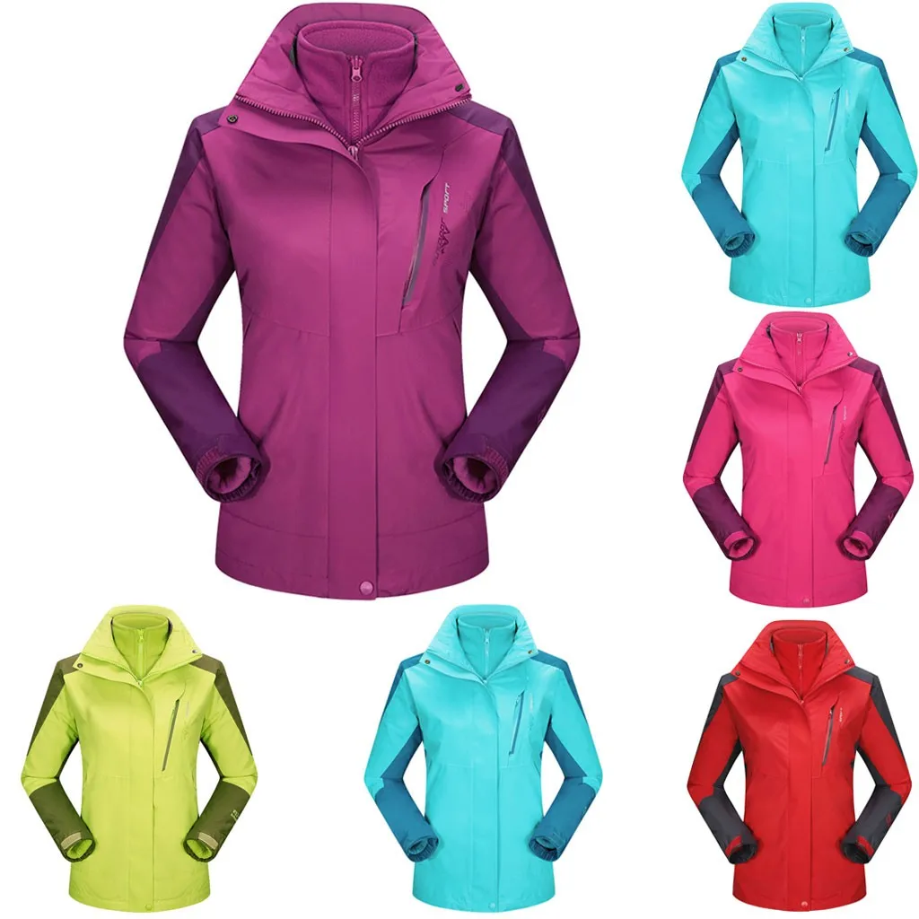 Women's Casual Waterproof Windproof Jacket Hooded Coat Spring Autumn Breathable Tourism Mountain Windbreaker Sport Outdoor