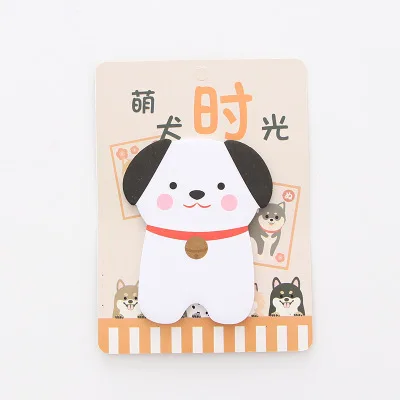 Милый мультфильм собака Липкие заметки Kawaii Акита Шиба ину хаски собака блокнот закладки для школьных учебников офисные канцелярские принадлежности 1 упаковка - Цвет: 4