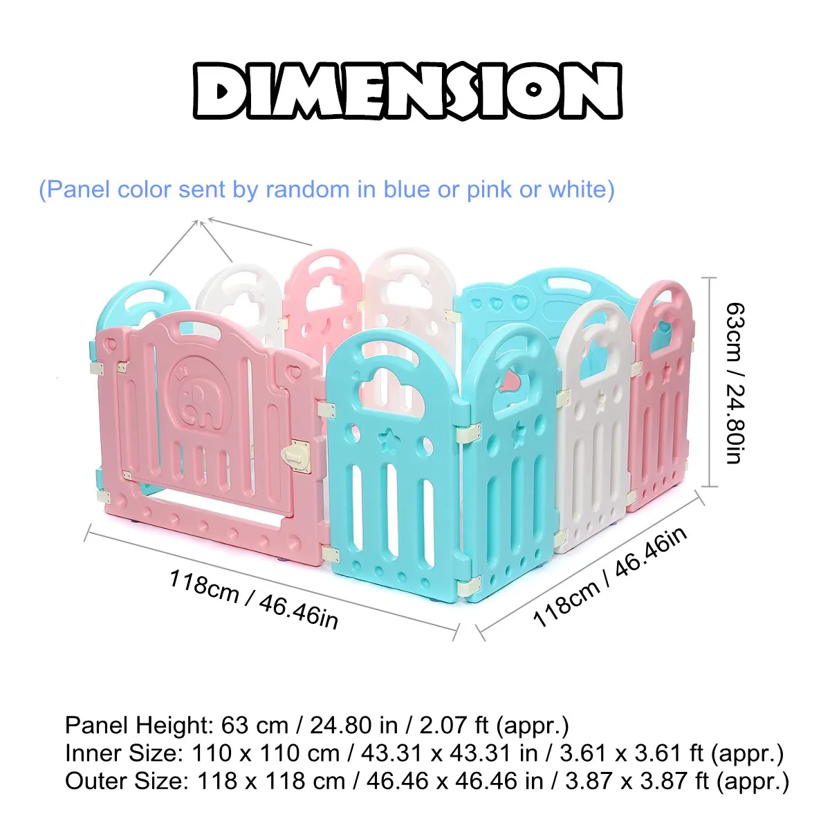 

Hot HDPE Baby Playpen Non-toxic Fence Indoor Palyground Park Kids Safe Guardrail Baby Game Crawling Fence Baby Playpen Yard 10 P