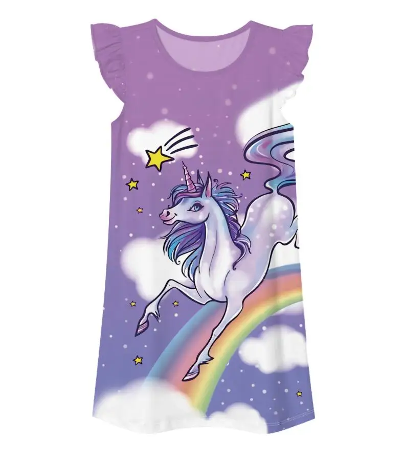 Princess Rainbow Unicorn Summer Dress