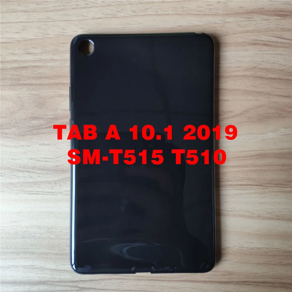 Чехол-книжка с подставкой для Samsung Galaxy Tab A 10,1 SM-T510 SM-T515 T510 T515 чехол для планшета защитный чехол+ стилус - Цвет: TPU-Black