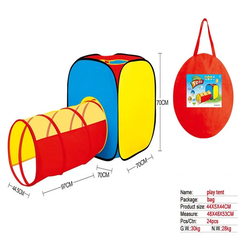 

KID'S Tent Sunshine Rainbow Tunnel Tunnel Ball Pool Game House Three-in-One Portable Foldable Indoor Tent